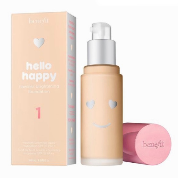 Benefit Hello Happy Brightening Foundation #1 Fair Cool - Picture 1 of 11